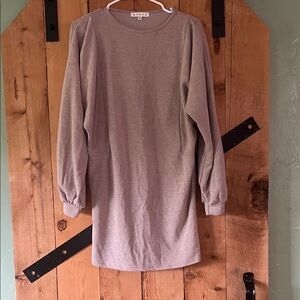 HYFVE Gray Long Sleeve Pullover Dress